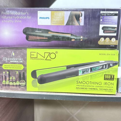 اتو مو انزو EN-3338 حالت دهنده حرفه ای مو مناسب موهای کراتین شده