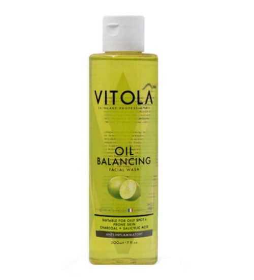 ژل شستشو صورت لیمو ویتولا 200 میل ا vitola oil balancing facial wash