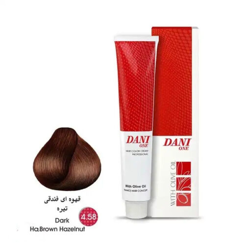 رنگ مو دنی وان قهوه ای فندقی تیره شماره 4.58 حجم 100 میل