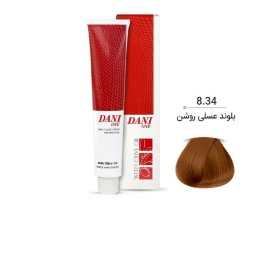 رنگ مو دنی وان بلوند عسلی روشن شماره 8.34 حجم 100 میل