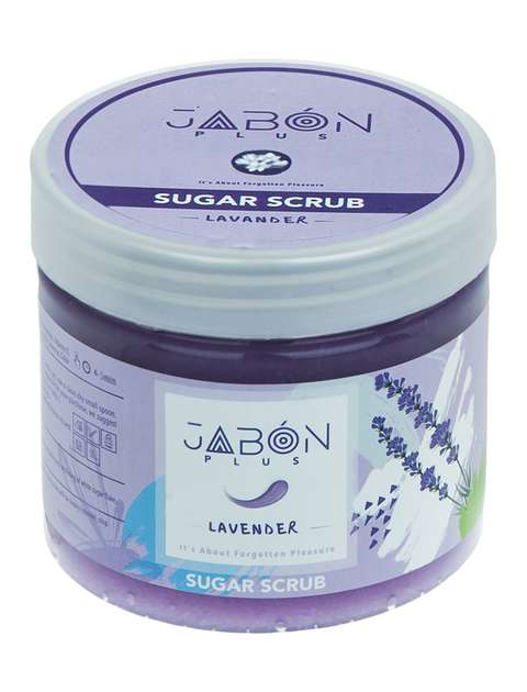اسکراب شکری لایه بردار پوست ژبن پلاس مدل Lavender وزن 450 گرم