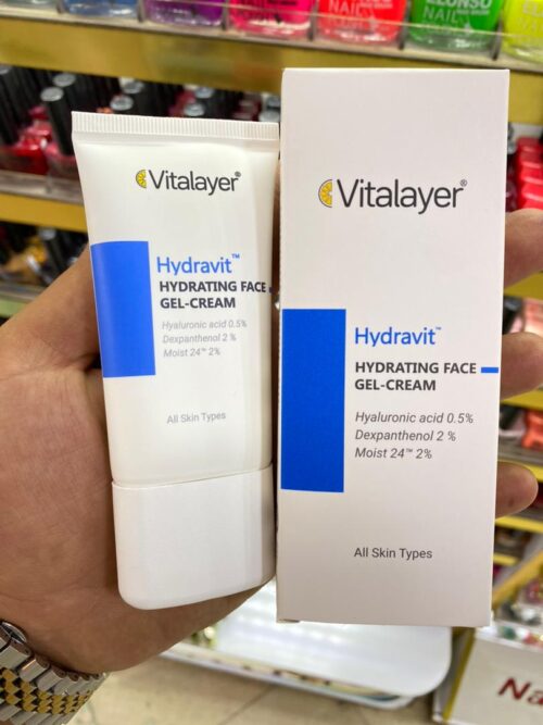 ژل کرم آبرسان صورت ویتالیر مدل Hydravit حجم 50 میلی لیتر